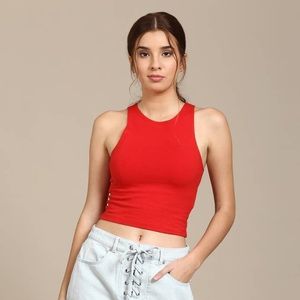 Red Crop Top